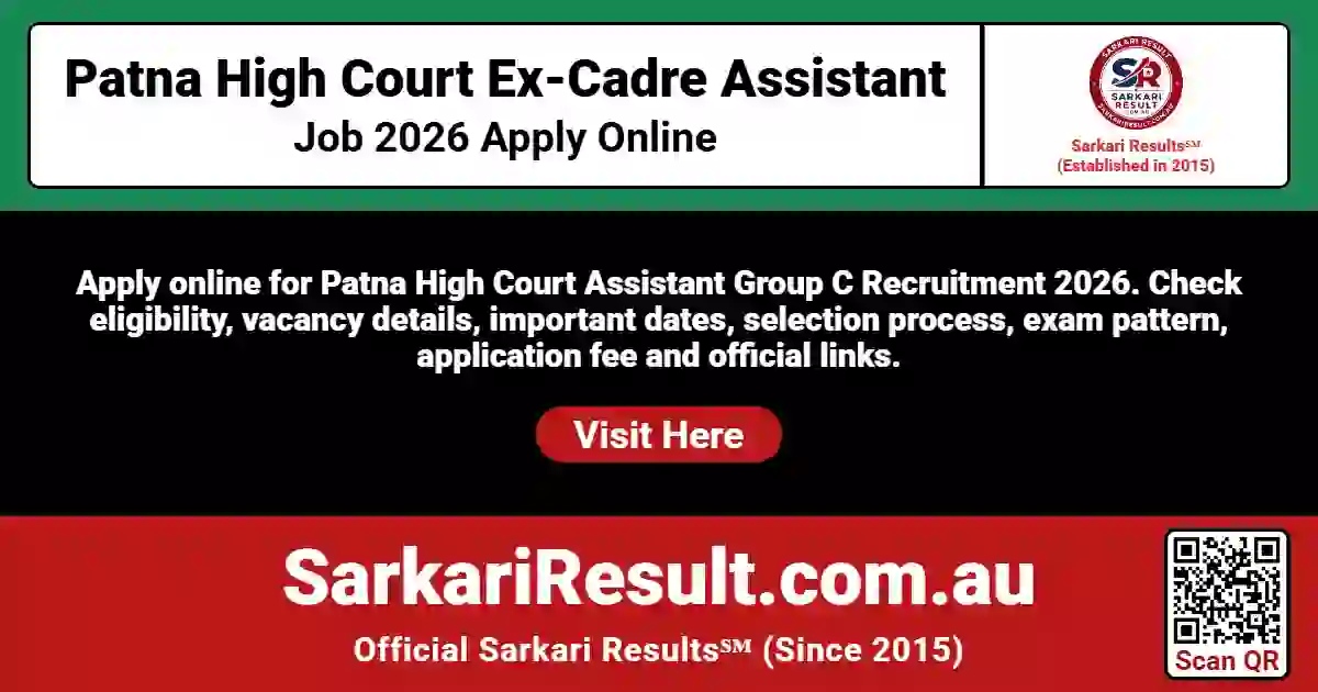 Patna High Court Ex-Cadre Assistant Recruitment 2026