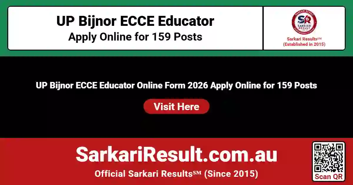 UP Bijnor ECCE Educator Online Form 2026