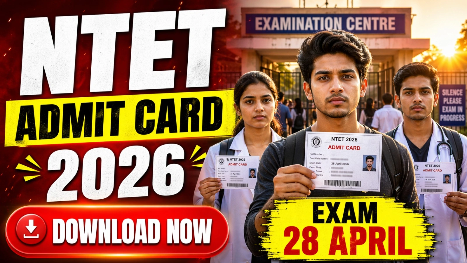 NTA NTET 2026 Admit Card Download